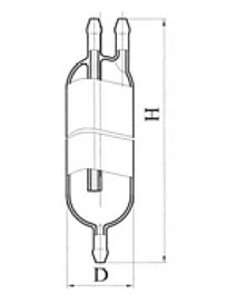 Ловушка грязевая, 120 мл, стекло